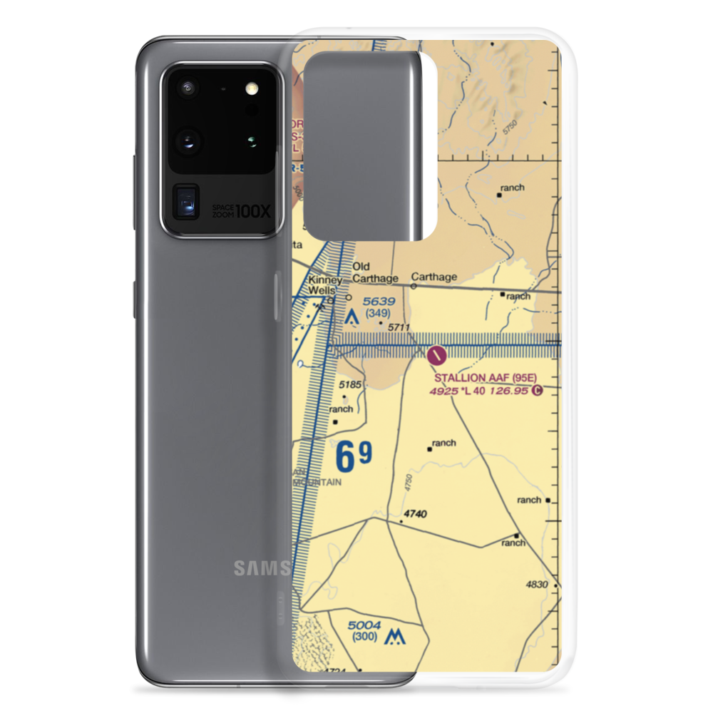 Stallion Army Air Field (95E) VFR Sectional Samsung Case Samsung Galaxy S20 Ultra model shown