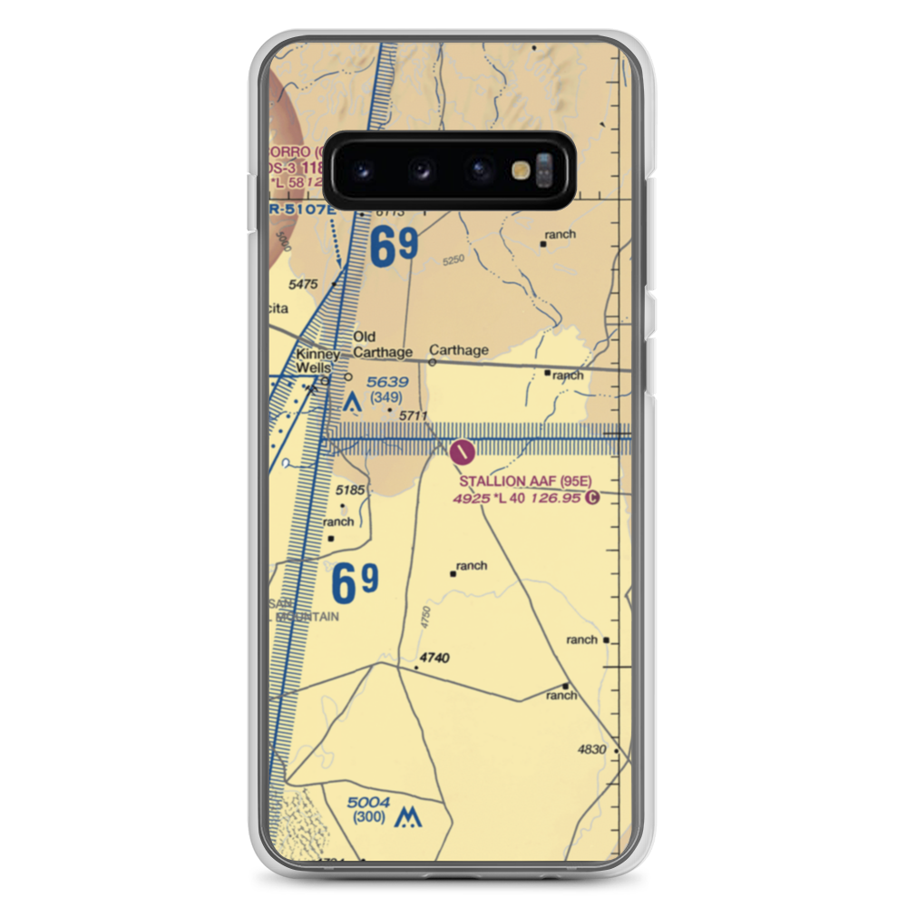 Stallion Army Air Field (95E) VFR Sectional Samsung Case Samsung Galaxy S10+ model shown