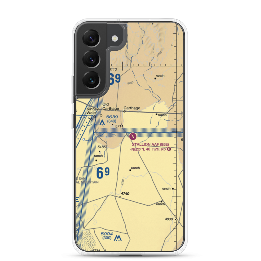 Stallion Army Air Field (95E) VFR Sectional Samsung Case Samsung Galaxy S22 Plus model shown