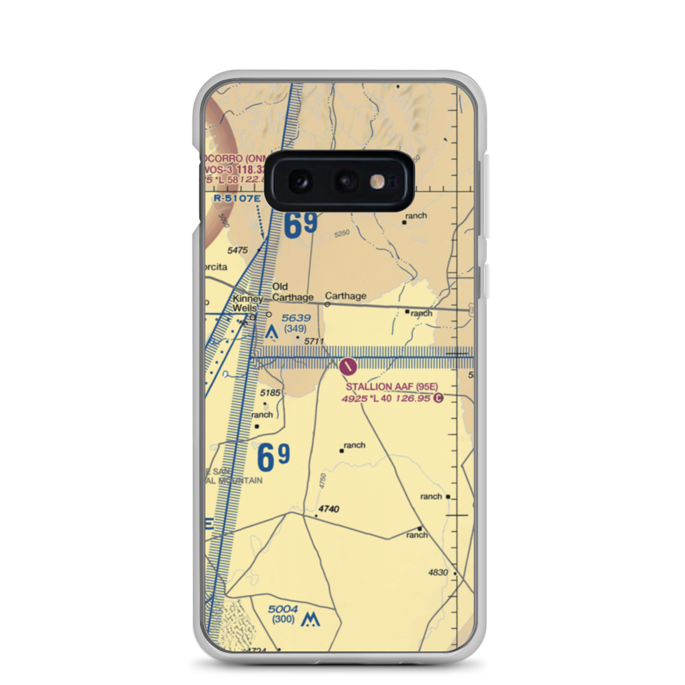 Stallion Army Air Field (95E) VFR Sectional Samsung Case Samsung Galaxy S10e model shown