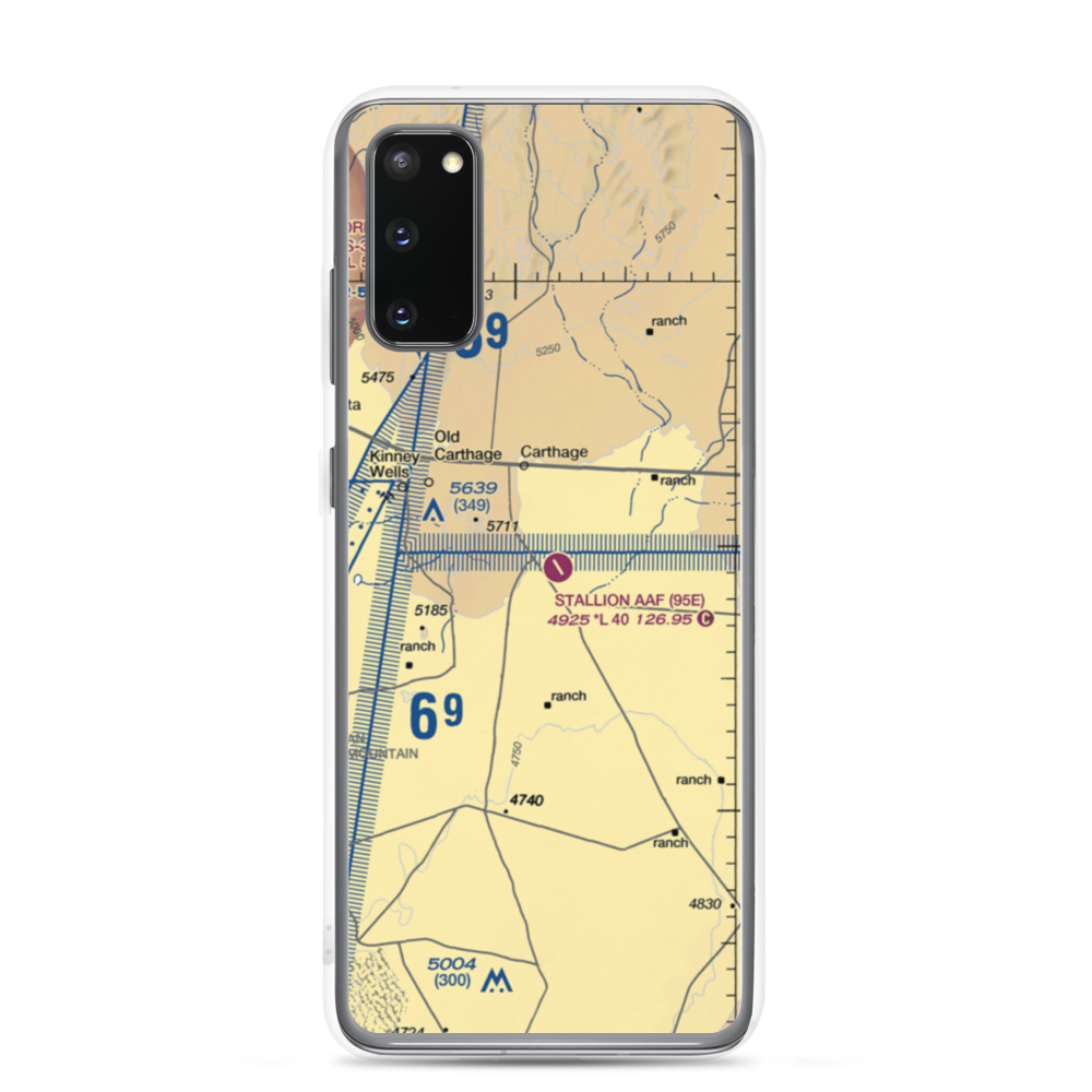 Stallion Army Air Field (95E) VFR Sectional Samsung Case Samsung Galaxy S20 model shown