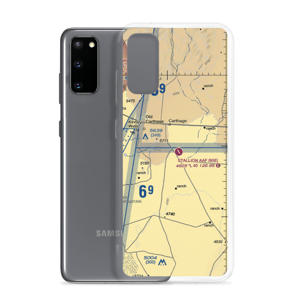 Stallion Army Air Field (95E) VFR Sectional Samsung Case Samsung Galaxy S20 model shown