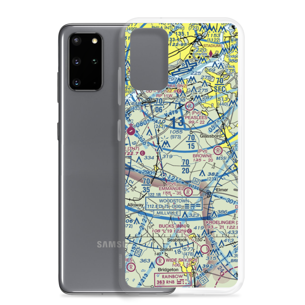 Stallone Airport (9NJ5) VFR Sectional Samsung Case Samsung Galaxy S20 Plus model shown