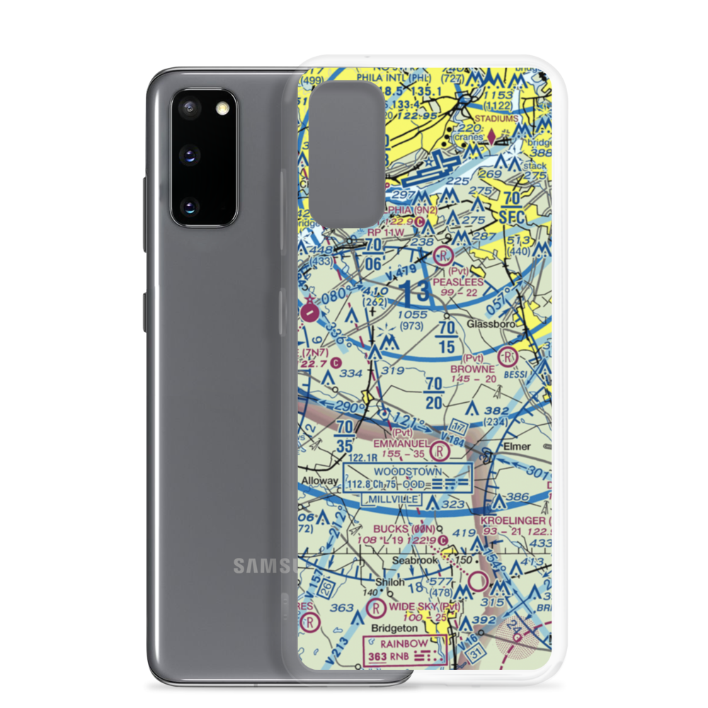 Stallone Airport (9NJ5) VFR Sectional Samsung Case Samsung Galaxy S20 model shown