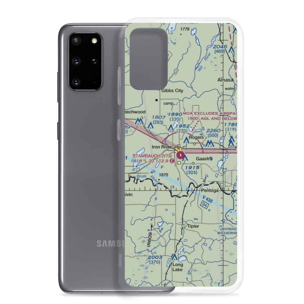 Stambaugh Airport (Y73) VFR Sectional Samsung Case Samsung Galaxy S20 Plus model shown