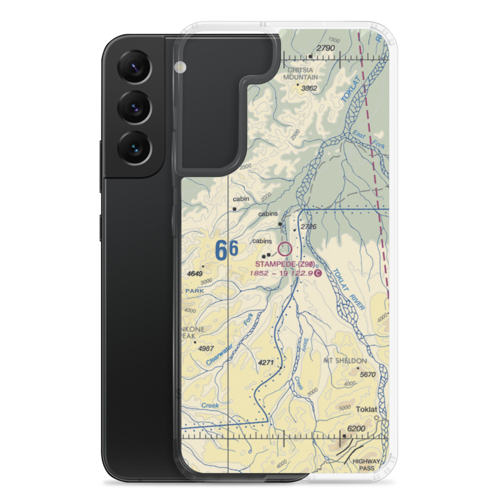 Stampede Airport (Z90) VFR Sectional Samsung Case Samsung Galaxy S22 Plus model shown