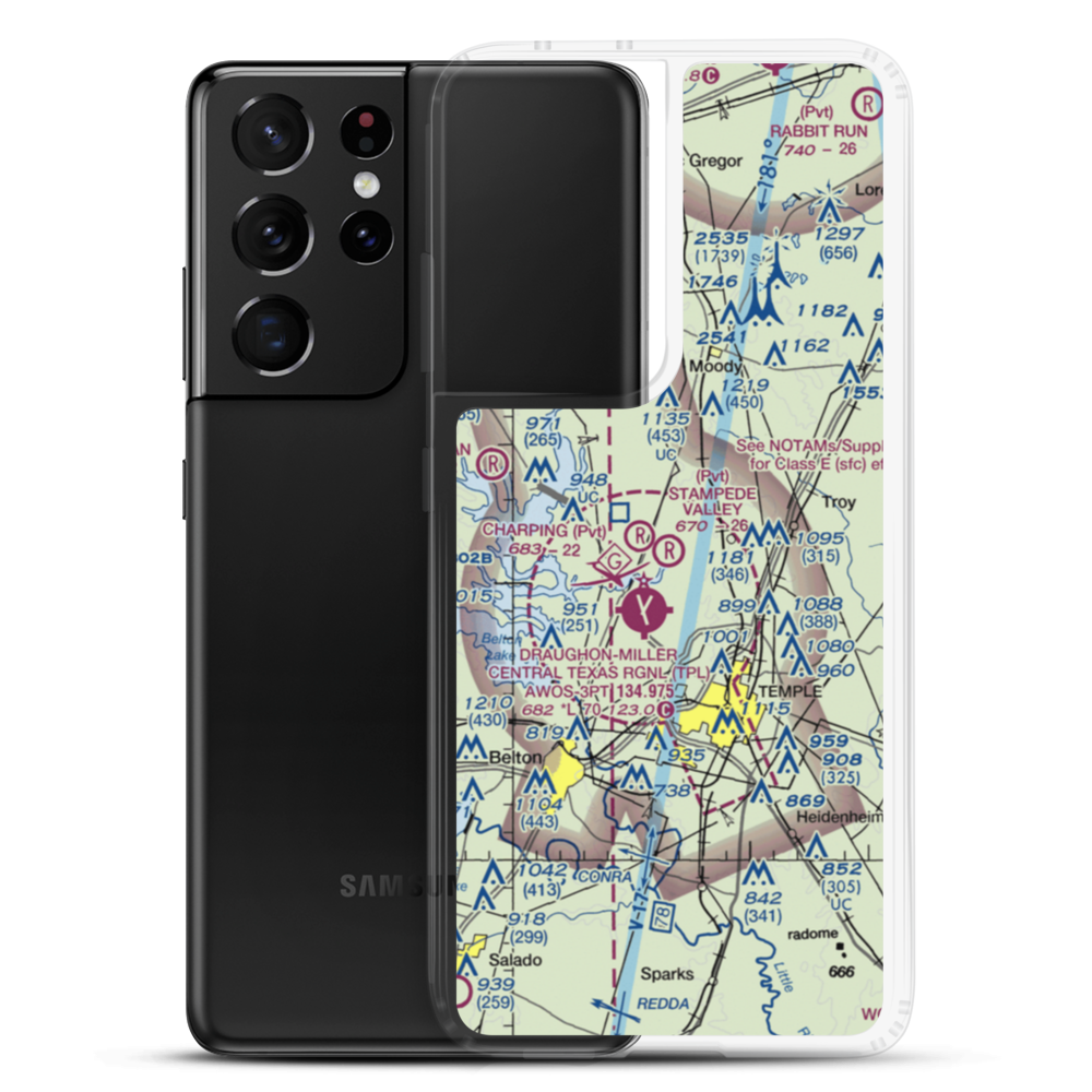 Stampede Valley Airport (6TS4) VFR Sectional Samsung Case Samsung Galaxy S21 Ultra model shown