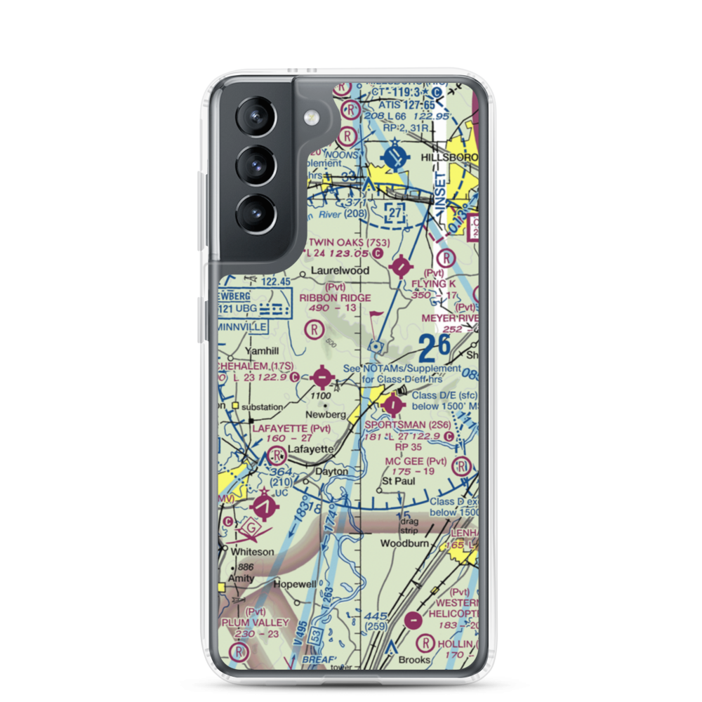 Stan Jost Airport (74OR) VFR Sectional Samsung Case Samsung Galaxy S21 model shown