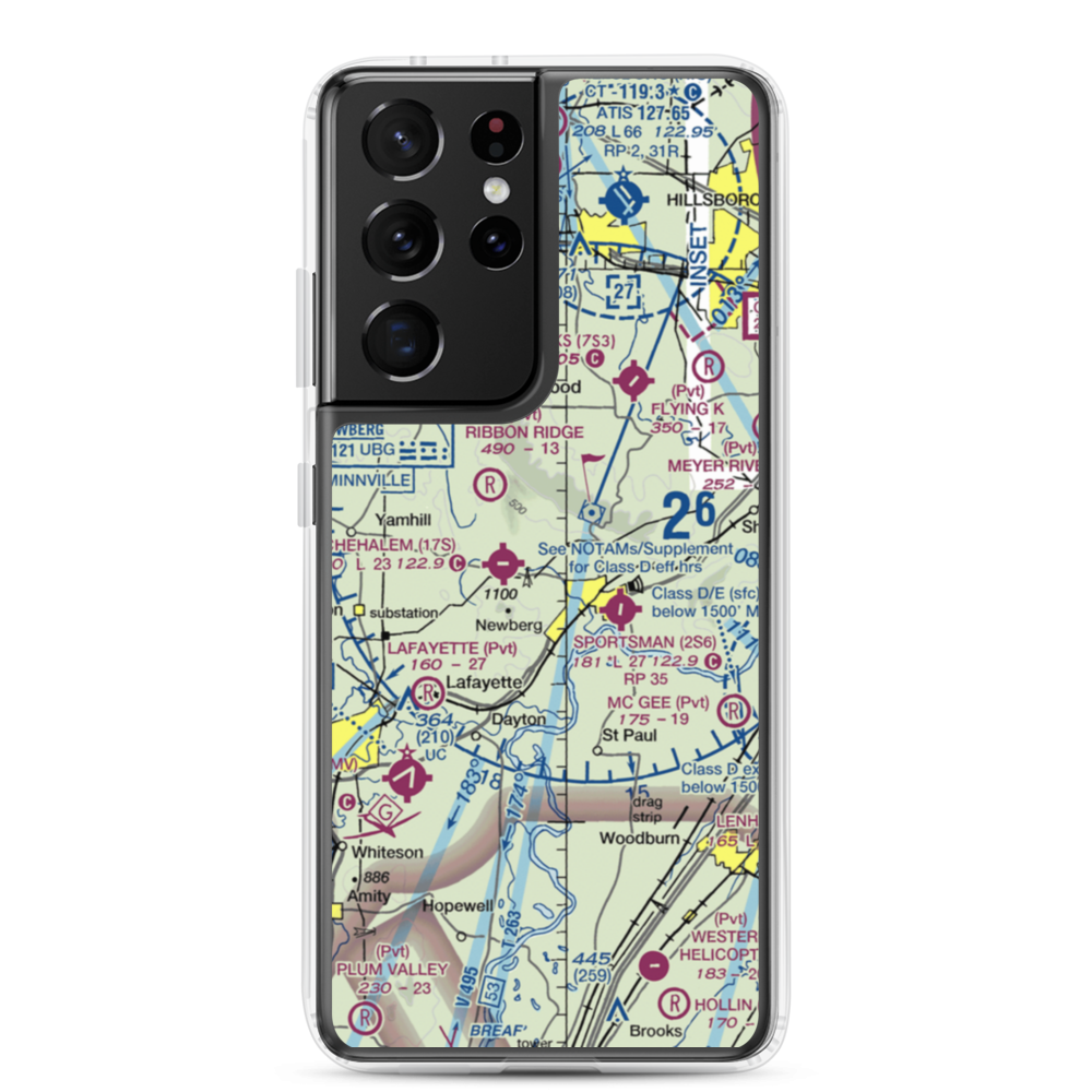 Stan Jost Airport (74OR) VFR Sectional Samsung Case Samsung Galaxy S21 Ultra model shown