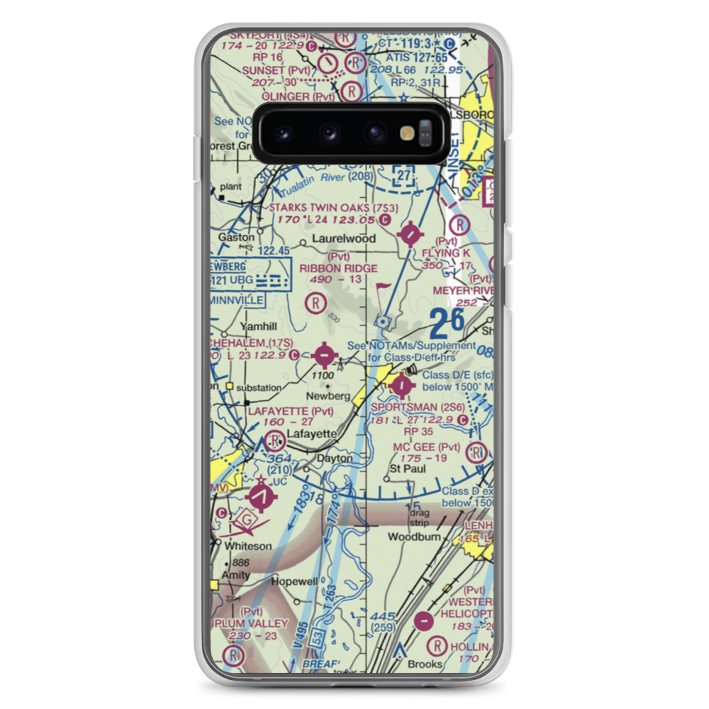 Stan Jost Airport (74OR) VFR Sectional Samsung Case Samsung Galaxy S10+ model shown