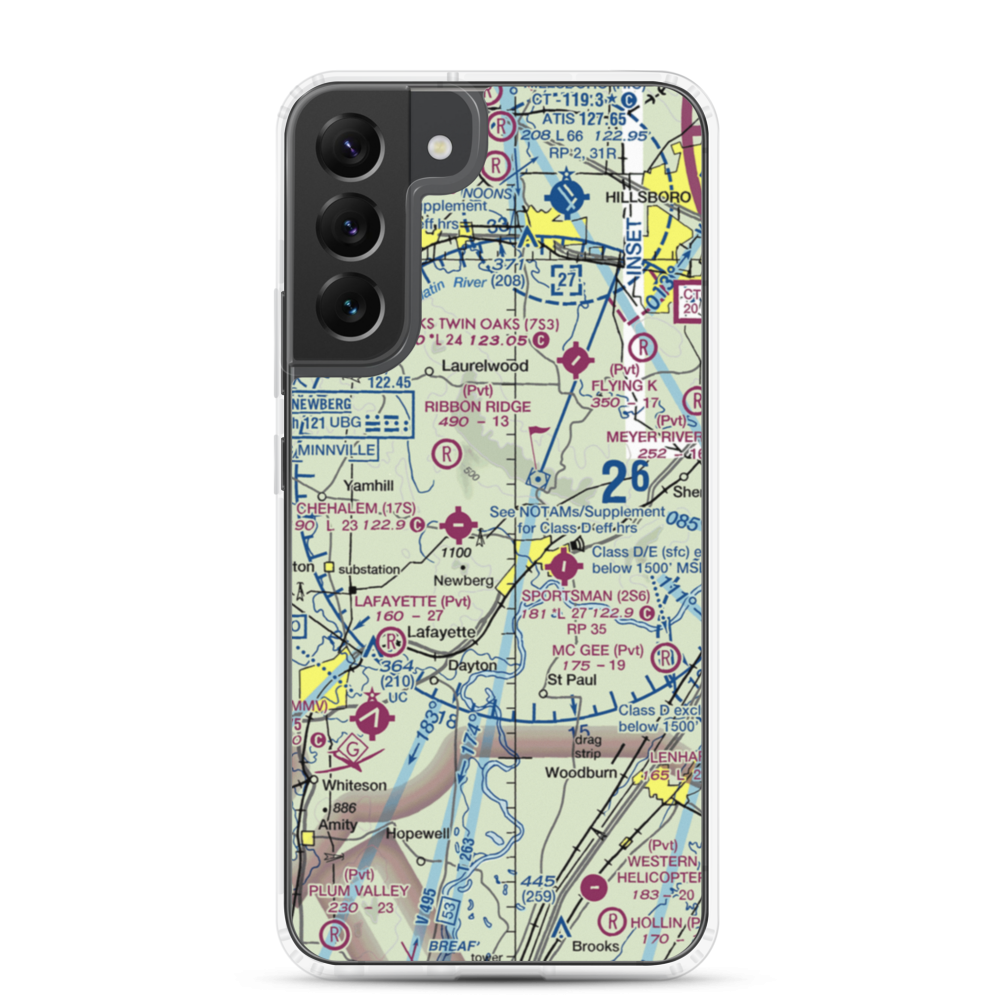 Stan Jost Airport (74OR) VFR Sectional Samsung Case Samsung Galaxy S22 Plus model shown