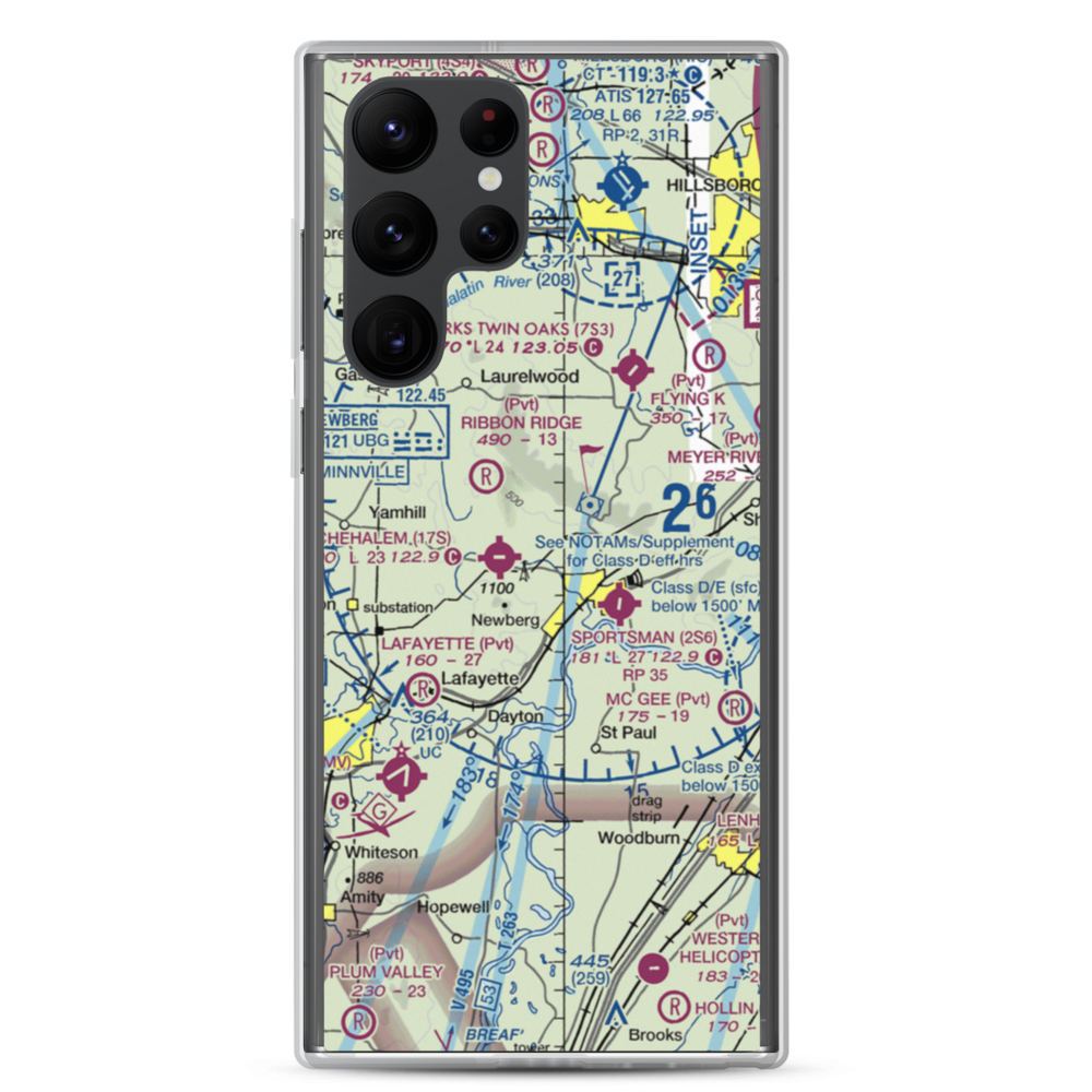 Stan Jost Airport (74OR) VFR Sectional Samsung Case Samsung Galaxy S22 Ultra model shown