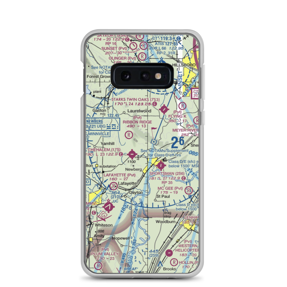 Stan Jost Airport (74OR) VFR Sectional Samsung Case Samsung Galaxy S10e model shown