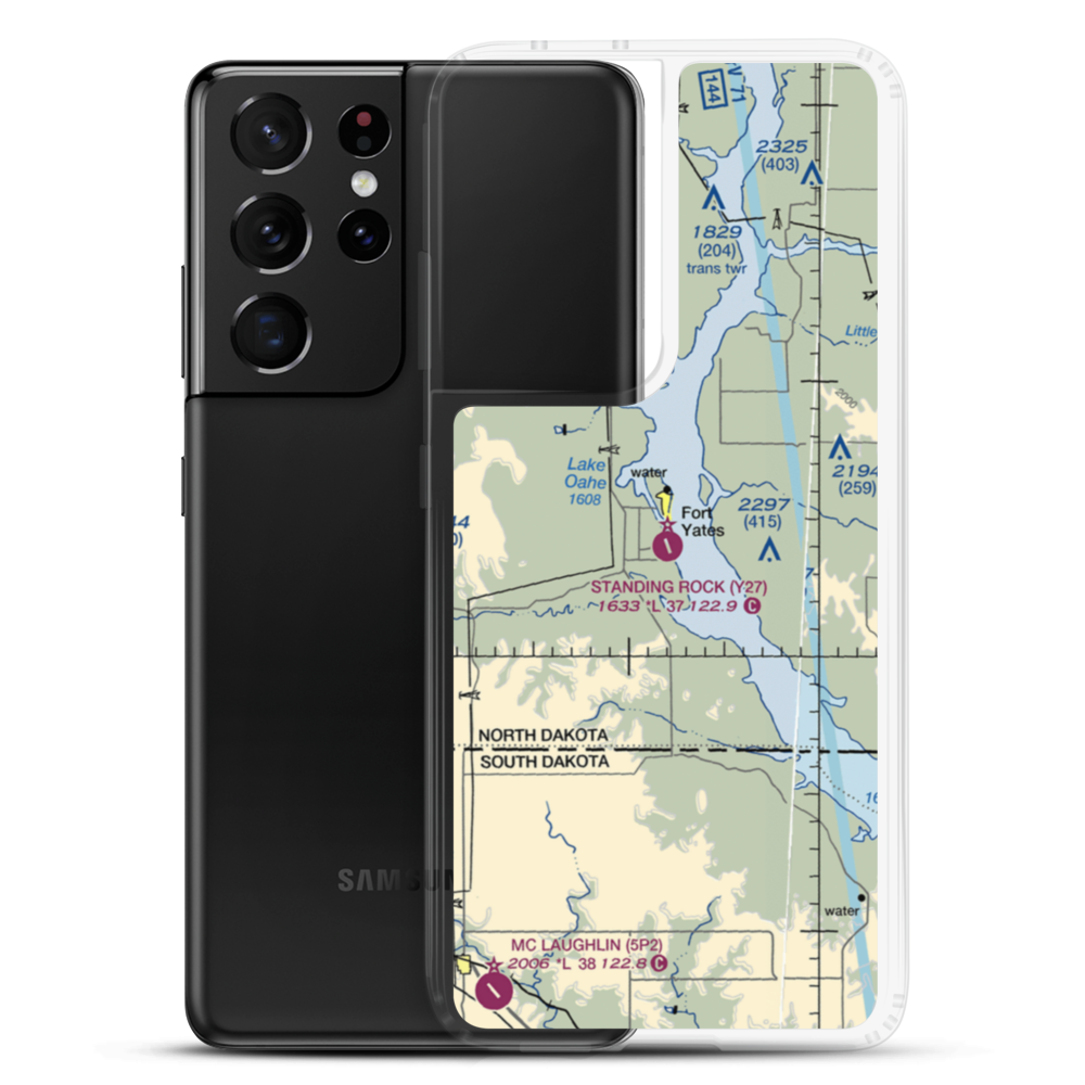 Standing Rock Airport (Y27) VFR Sectional Samsung Case Samsung Galaxy S21 Ultra model shown