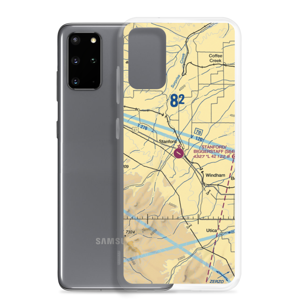 Stanford Airport/Biggerstaff Field (S64) VFR Sectional Samsung Case Samsung Galaxy S20 Plus model shown