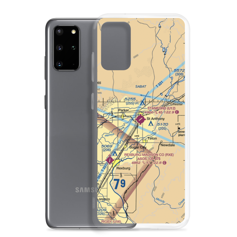 Stanford Field (U12) VFR Sectional Samsung Case Samsung Galaxy S20 Plus model shown