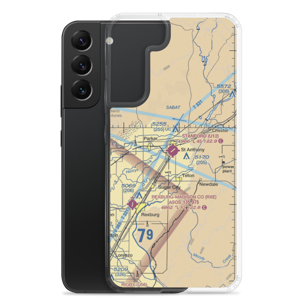 Stanford Field (U12) VFR Sectional Samsung Case Samsung Galaxy S22 Plus model shown