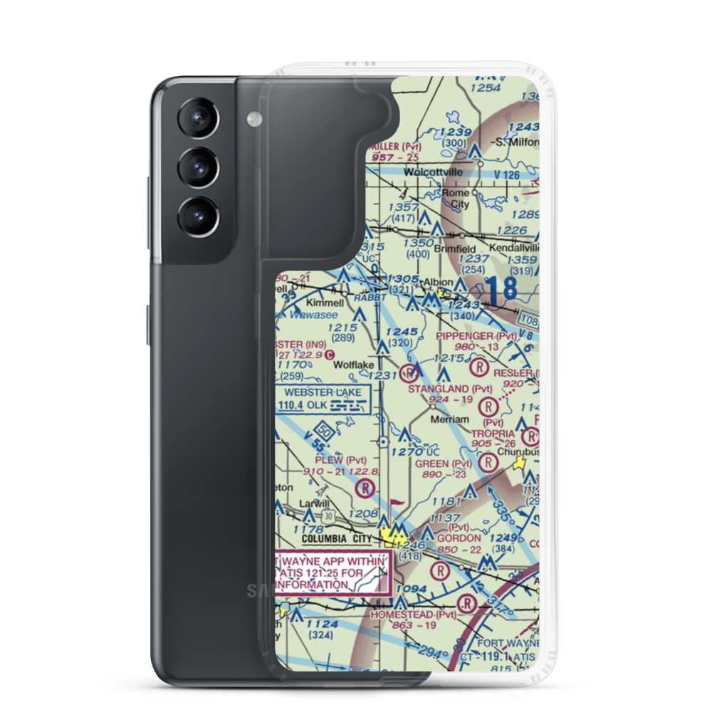 Stangland Airport (5IN9) VFR Sectional Samsung Case Samsung Galaxy S21 model shown