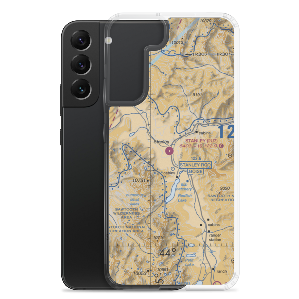 Stanley Airport (2U7) VFR Sectional Samsung Case Samsung Galaxy S22 Plus model shown