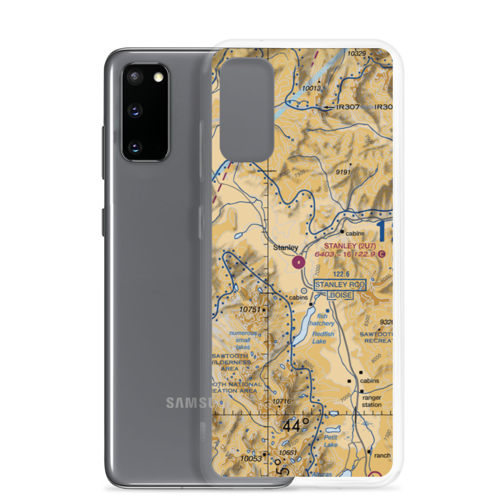 Stanley Airport (2U7) VFR Sectional Samsung Case Samsung Galaxy S20 model shown