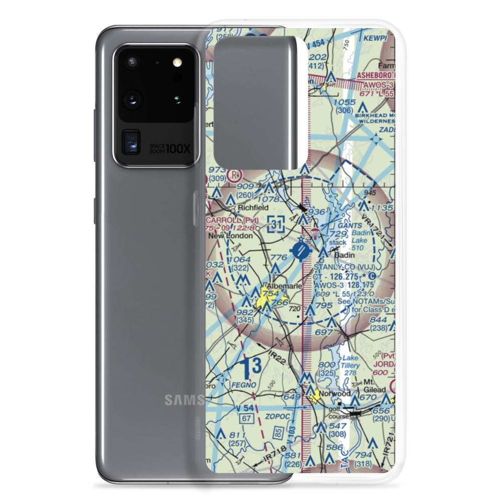 Stanly County Airport (VUJ) VFR Sectional Samsung Case Samsung Galaxy S20 Ultra model shown