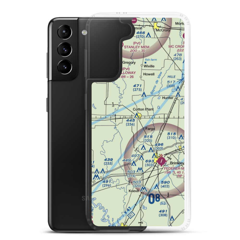 Stans Field (STANS) VFR Sectional Samsung Case Samsung Galaxy S21 Plus model shown