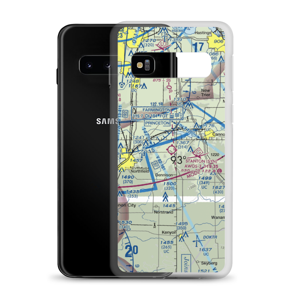 Stanton Airfield (SYN) VFR Sectional Samsung Case Samsung Galaxy S10 model shown