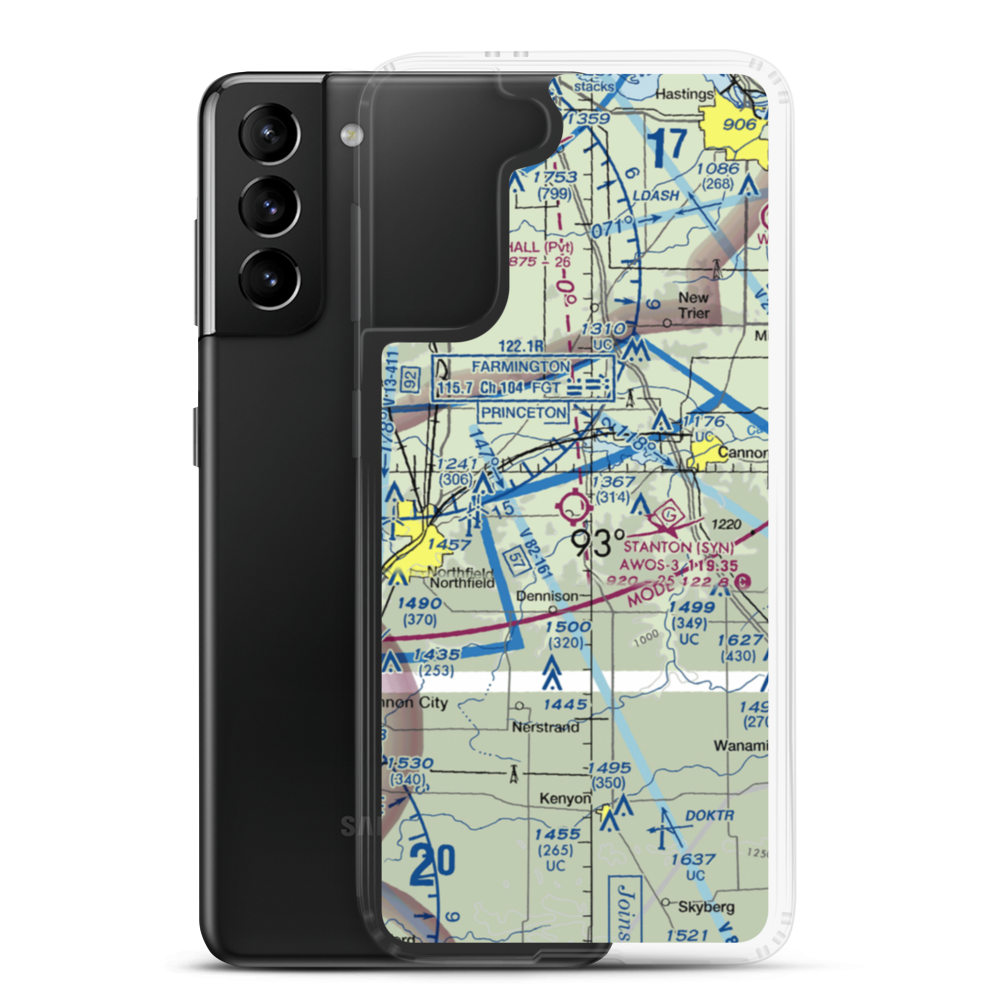 Stanton Airfield (SYN) VFR Sectional Samsung Case Samsung Galaxy S21 Plus model shown