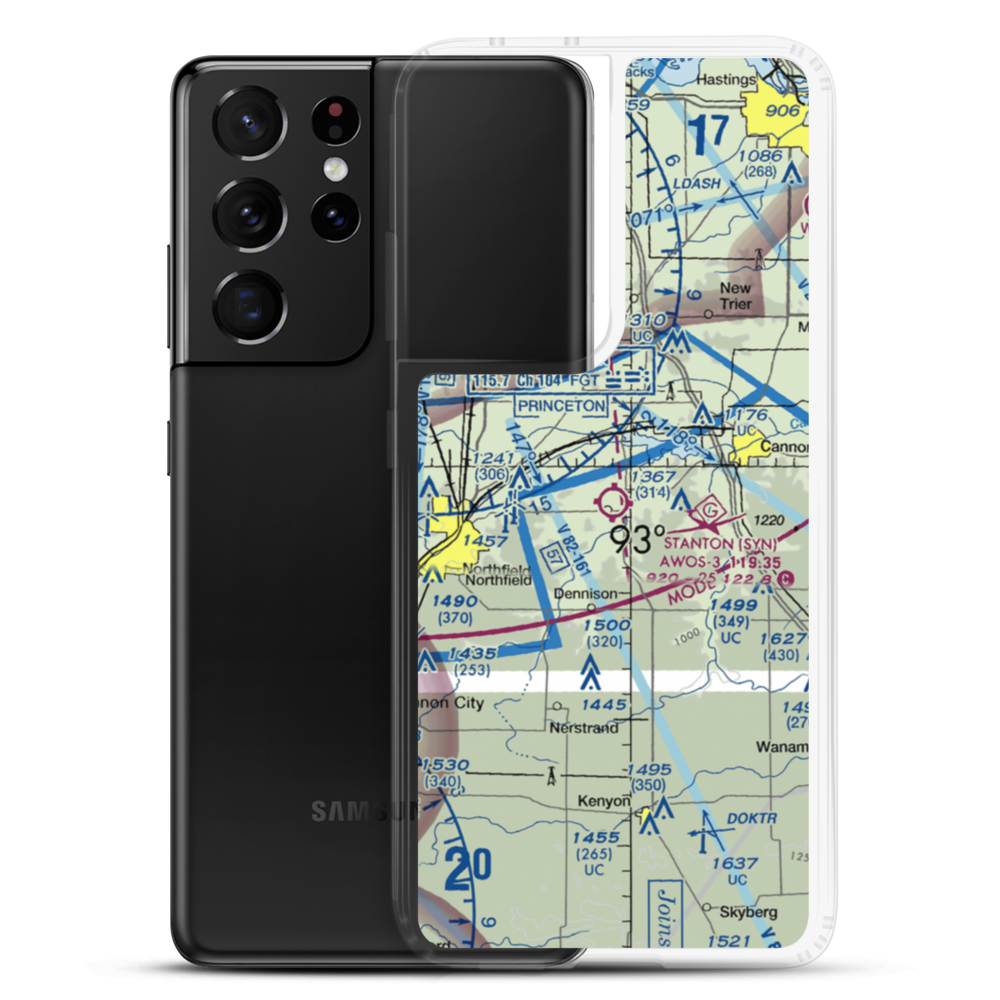 Stanton Airfield (SYN) VFR Sectional Samsung Case Samsung Galaxy S21 Ultra model shown