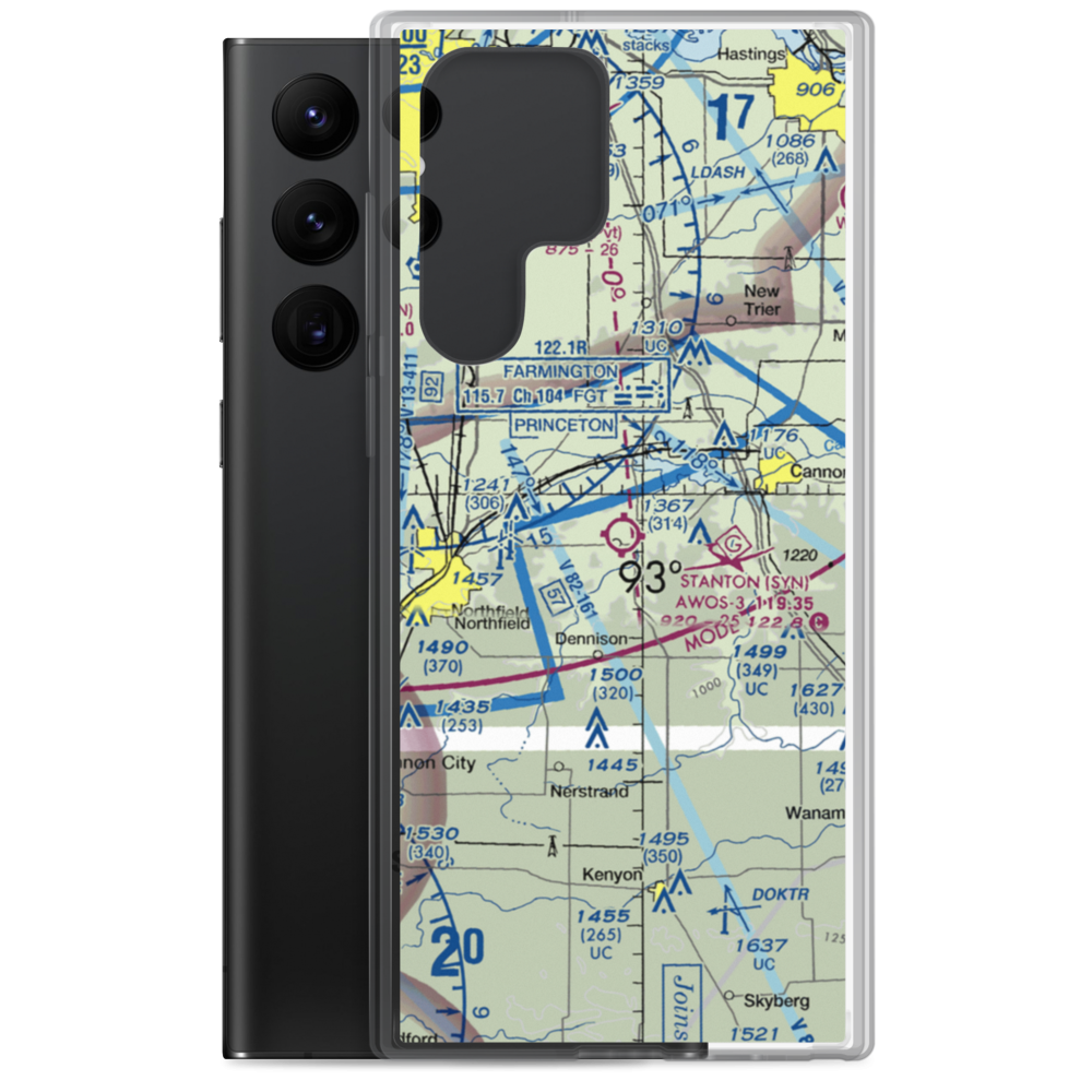 Stanton Airfield (SYN) VFR Sectional Samsung Case Samsung Galaxy S22 Ultra model shown