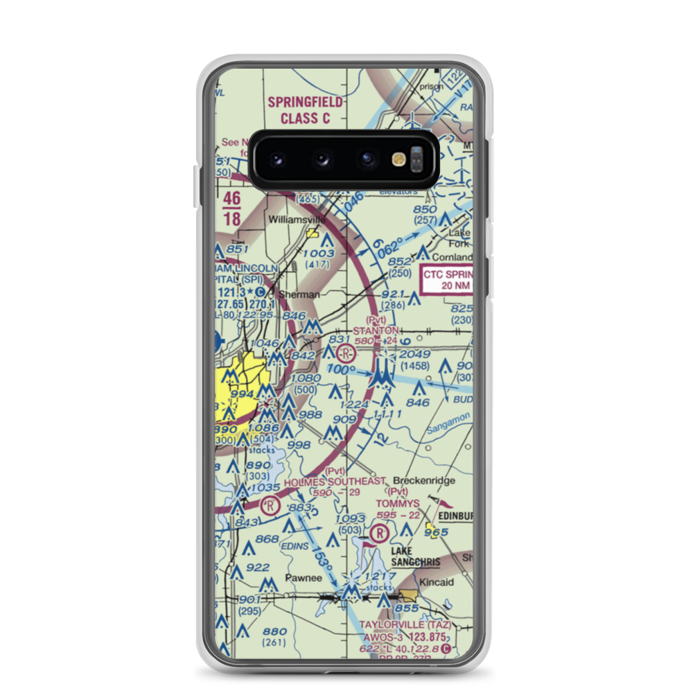 Stanton Airport (91IS) VFR Sectional Samsung Case Samsung Galaxy S10 model shown