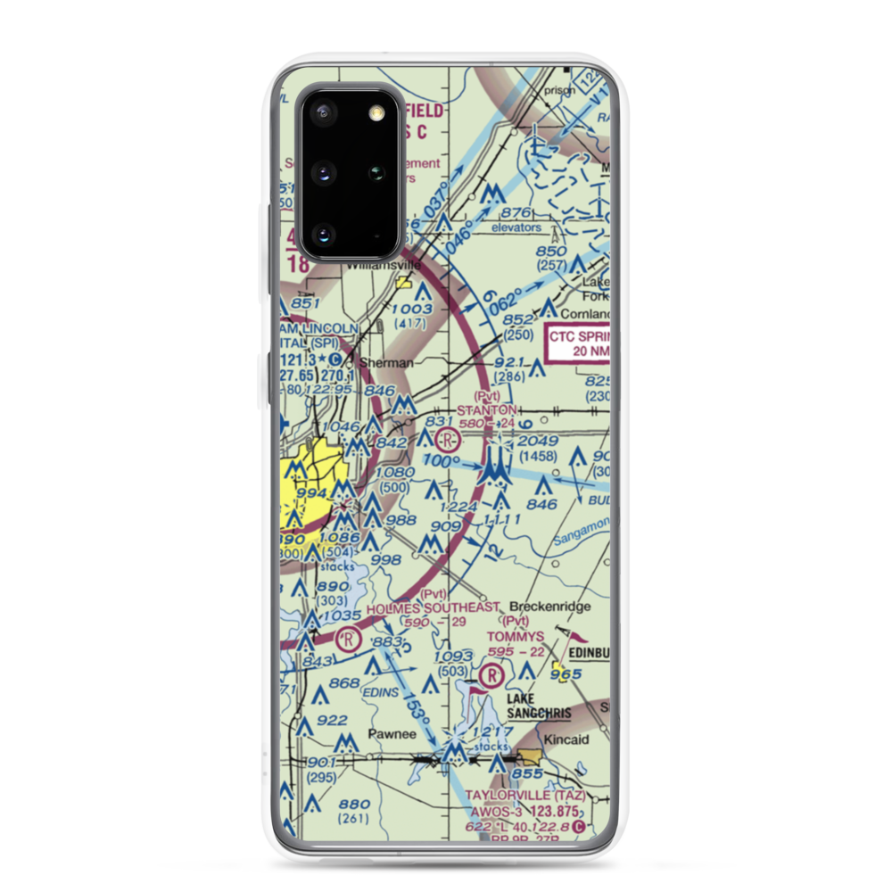 Stanton Airport (91IS) VFR Sectional Samsung Case Samsung Galaxy S20 Plus model shown