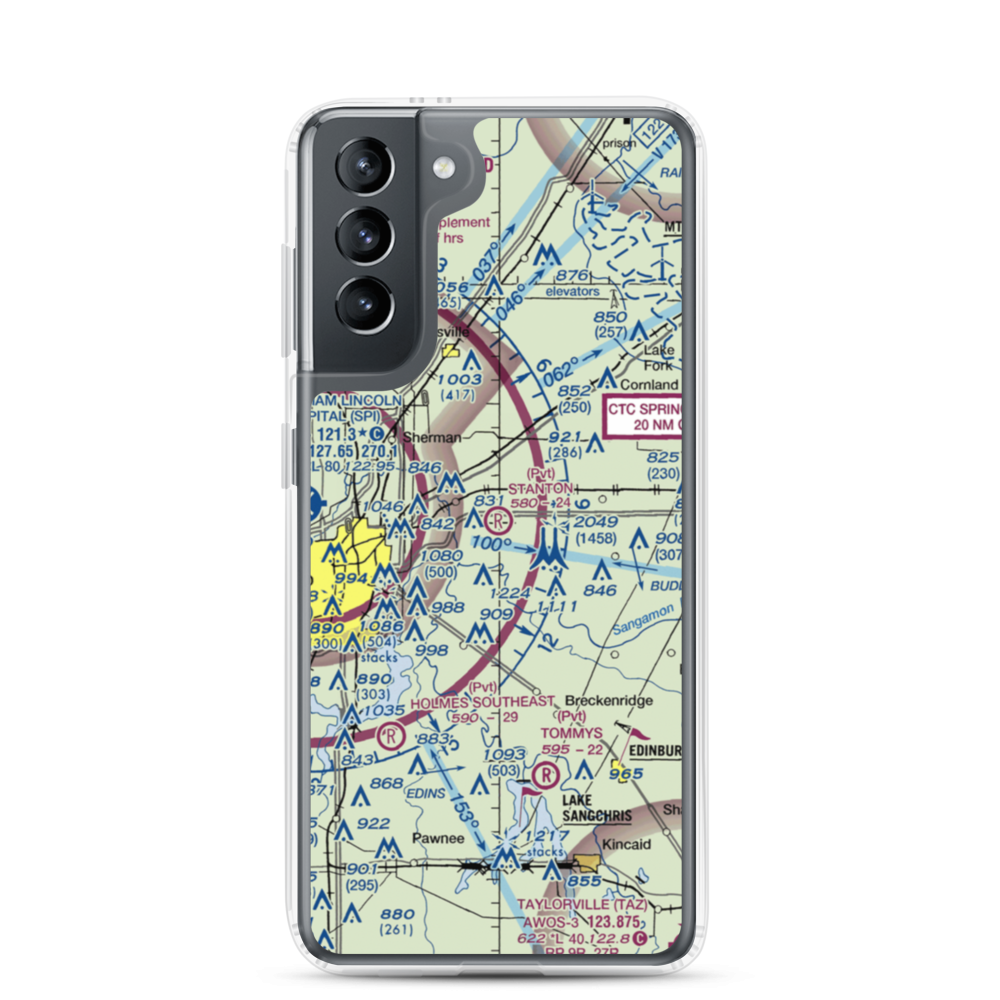Stanton Airport (91IS) VFR Sectional Samsung Case Samsung Galaxy S21 model shown