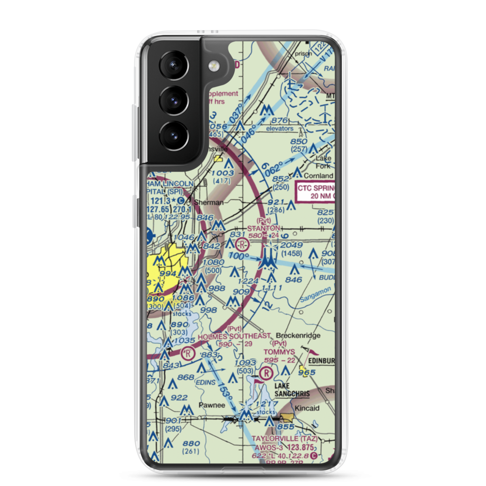 Stanton Airport (91IS) VFR Sectional Samsung Case Samsung Galaxy S21 Plus model shown