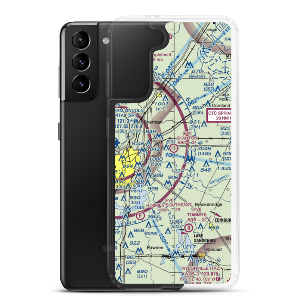 Stanton Airport (91IS) VFR Sectional Samsung Case Samsung Galaxy S21 Plus model shown