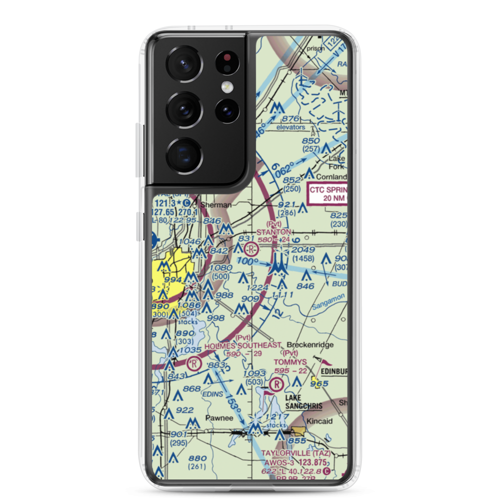 Stanton Airport (91IS) VFR Sectional Samsung Case Samsung Galaxy S21 Ultra model shown