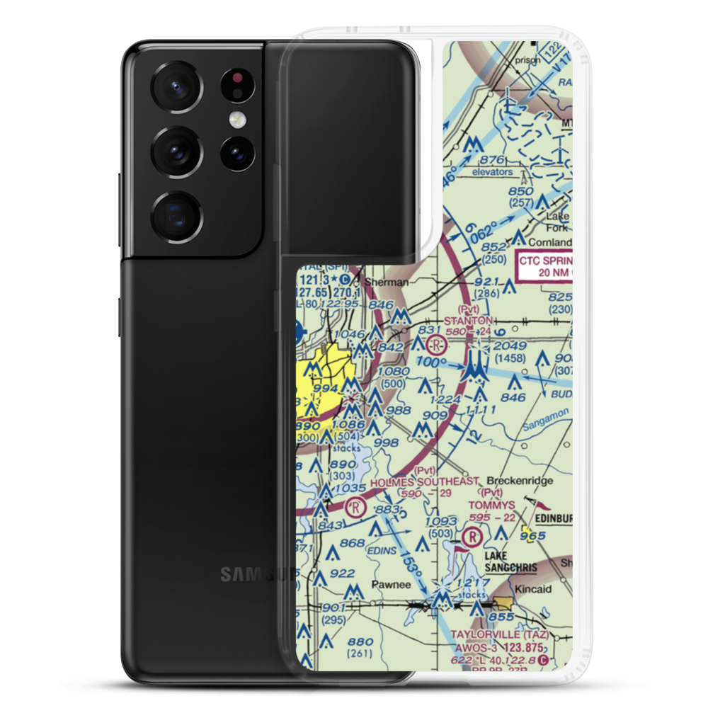 Stanton Airport (91IS) VFR Sectional Samsung Case Samsung Galaxy S21 Ultra model shown
