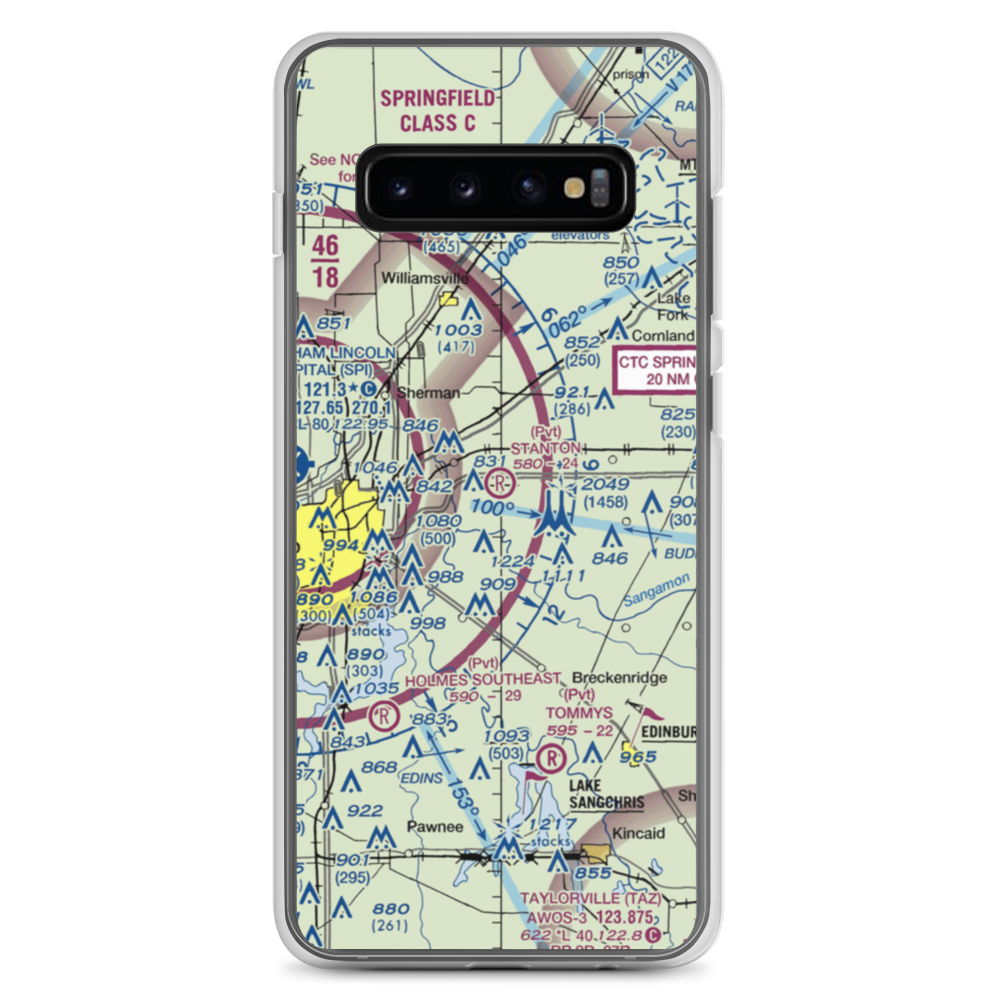Stanton Airport (91IS) VFR Sectional Samsung Case Samsung Galaxy S10+ model shown