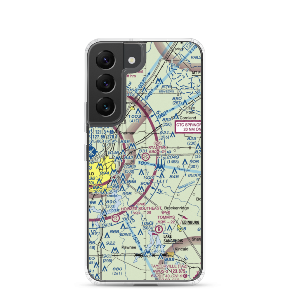 Stanton Airport (91IS) VFR Sectional Samsung Case Samsung Galaxy S22 model shown