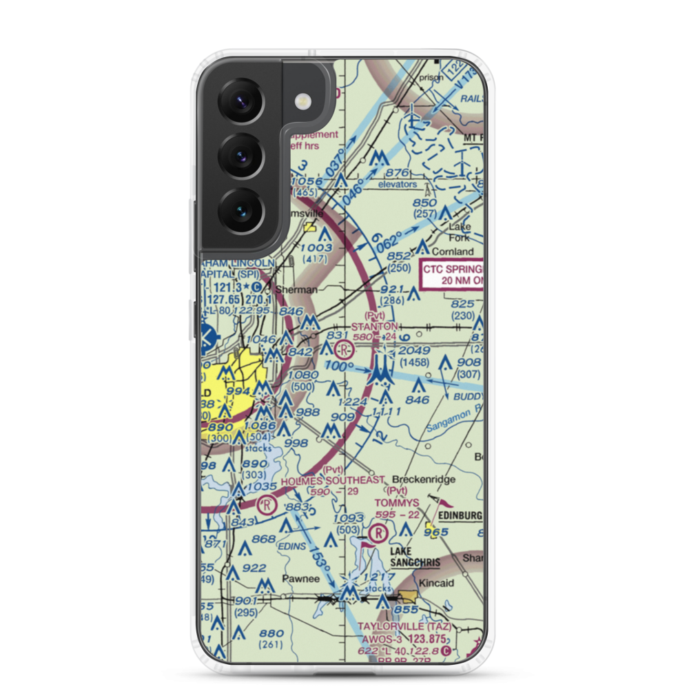 Stanton Airport (91IS) VFR Sectional Samsung Case Samsung Galaxy S22 Plus model shown