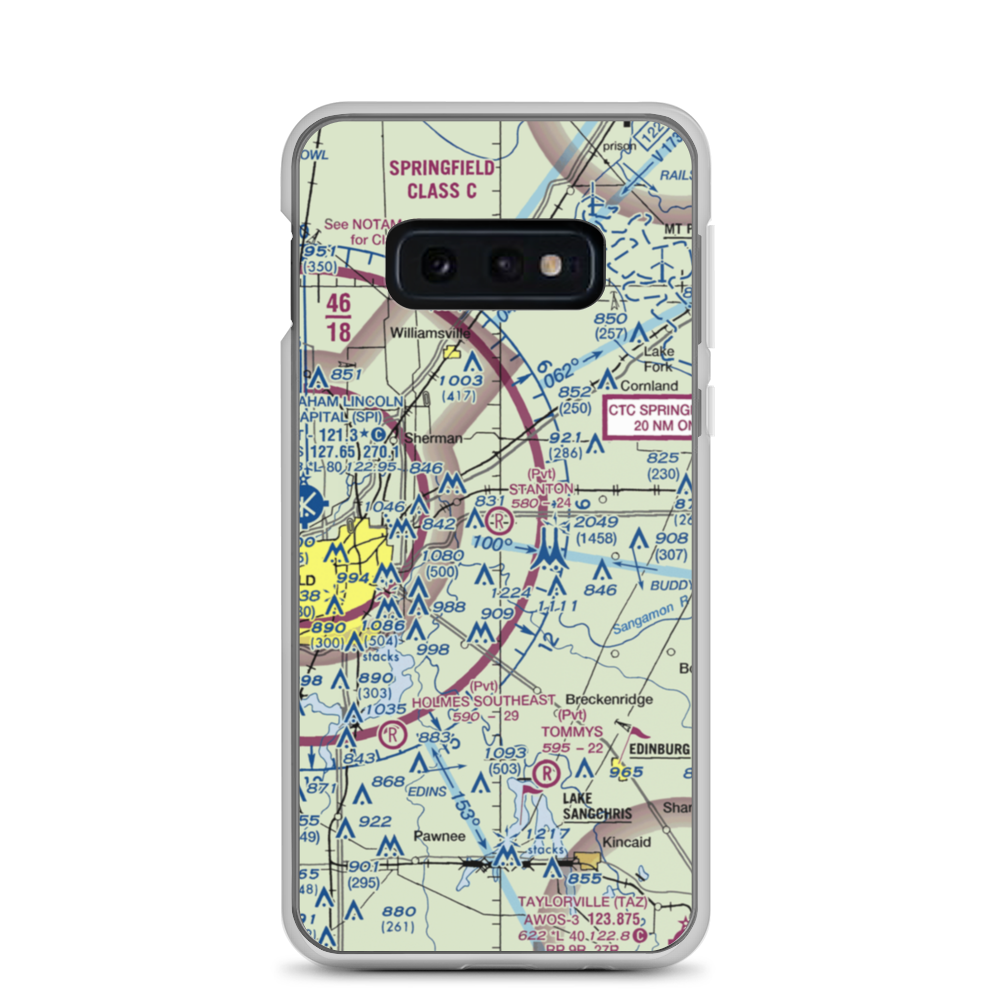 Stanton Airport (91IS) VFR Sectional Samsung Case Samsung Galaxy S10e model shown
