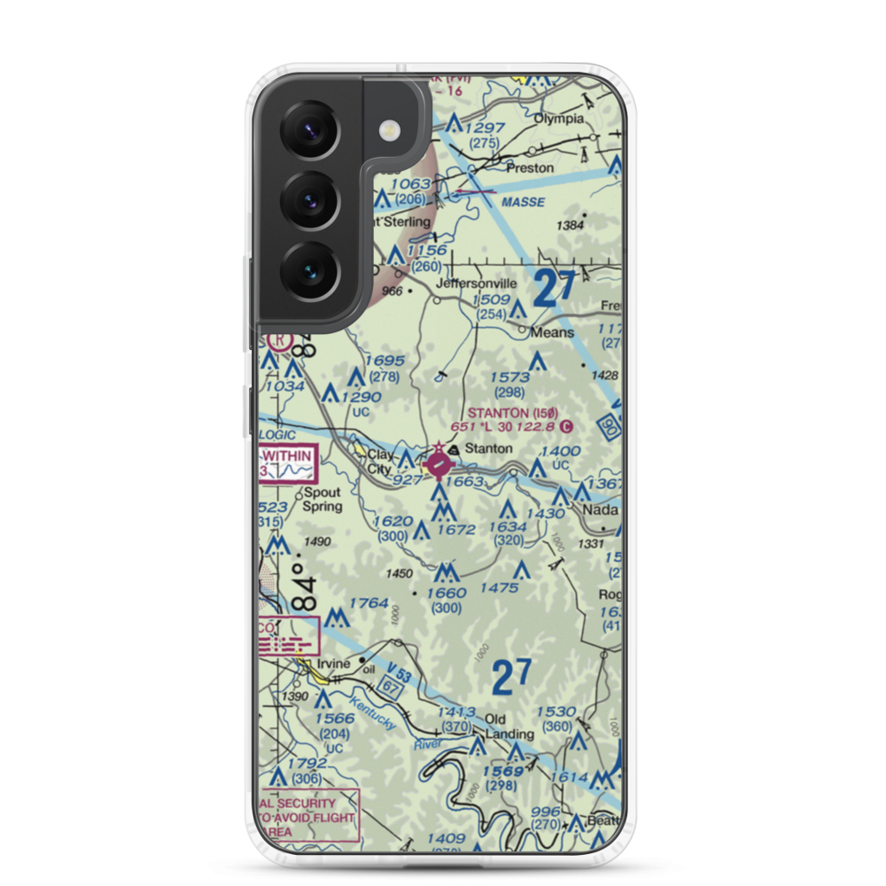 Stanton Airport (I50) VFR Sectional Samsung Case Samsung Galaxy S22 Plus model shown