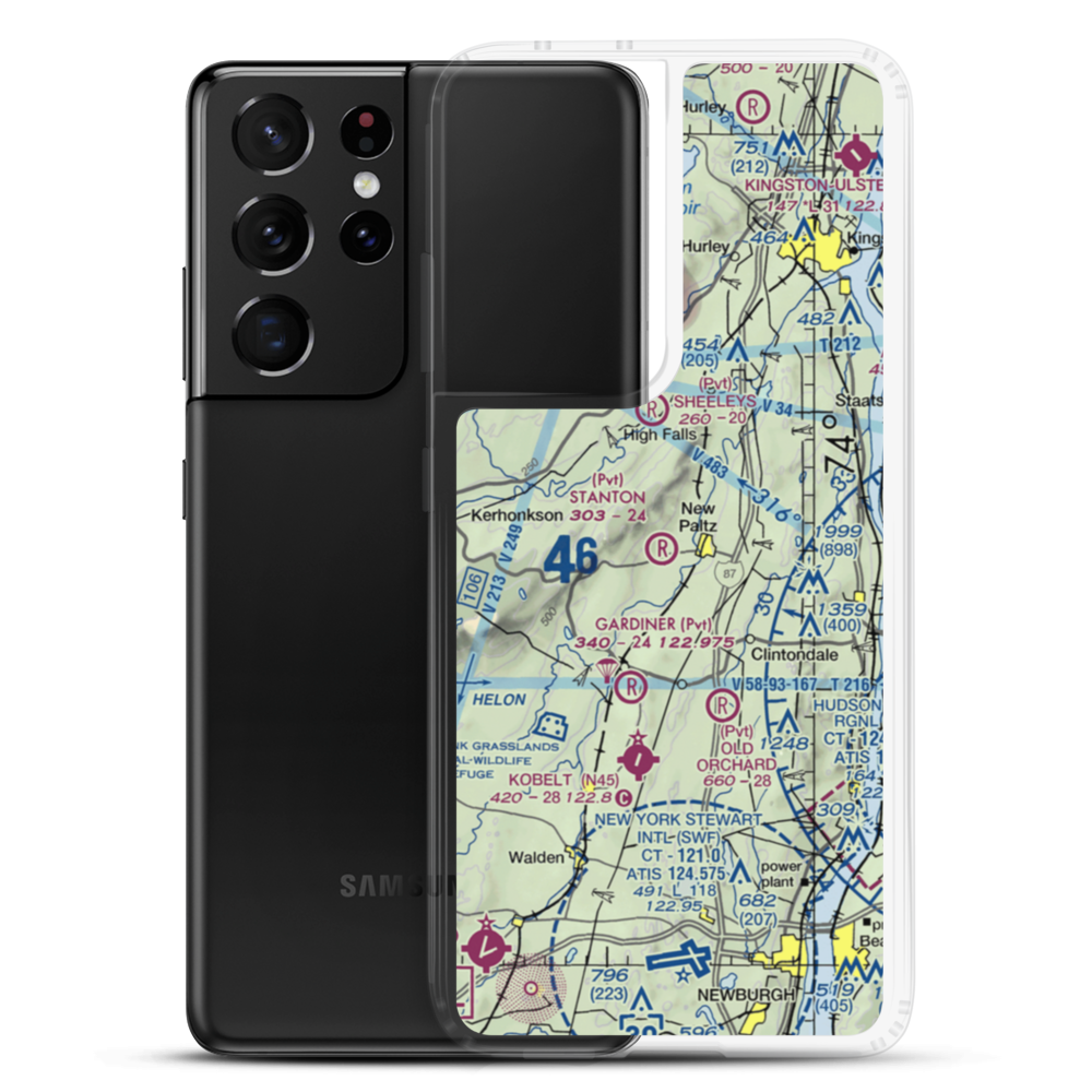 Stanton Airport (NY35) VFR Sectional Samsung Case Samsung Galaxy S21 Ultra model shown