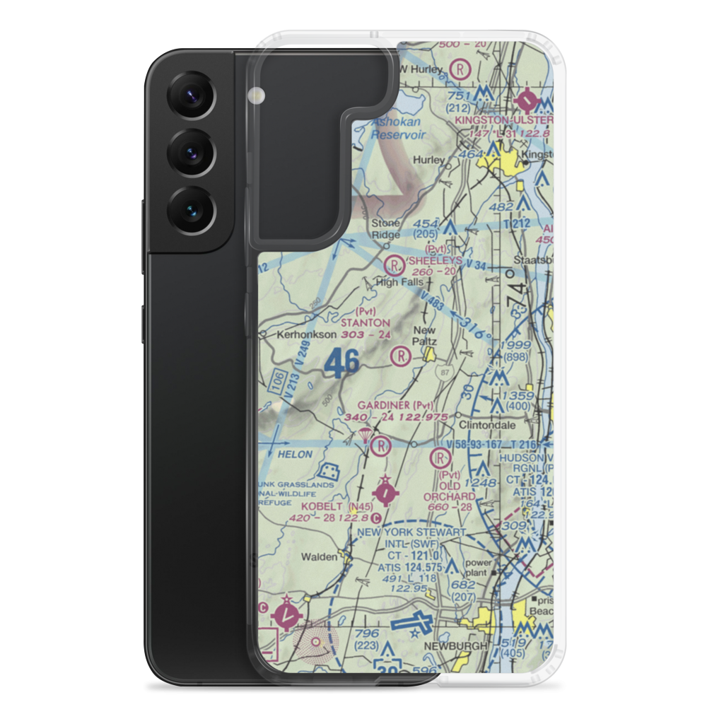 Stanton Airport (NY35) VFR Sectional Samsung Case Samsung Galaxy S22 Plus model shown