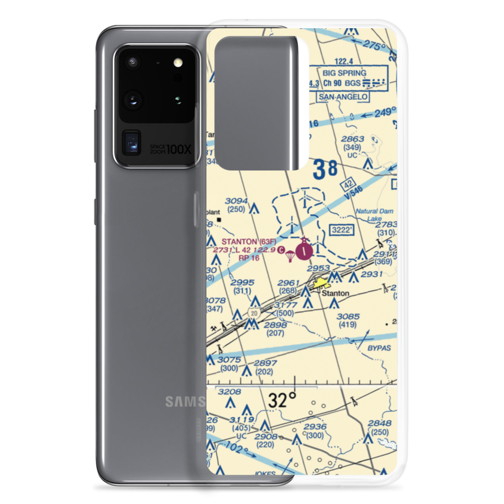 Stanton Municipal Airport (63F) VFR Sectional Samsung Case Samsung Galaxy S20 Ultra model shown
