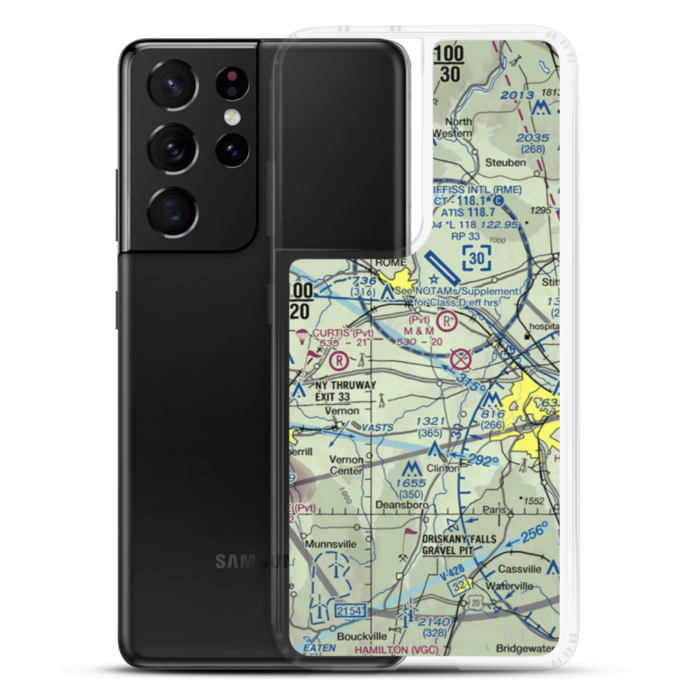 Stanwix Heights Airport (5NY4) VFR Sectional Samsung Case Samsung Galaxy S21 Ultra model shown