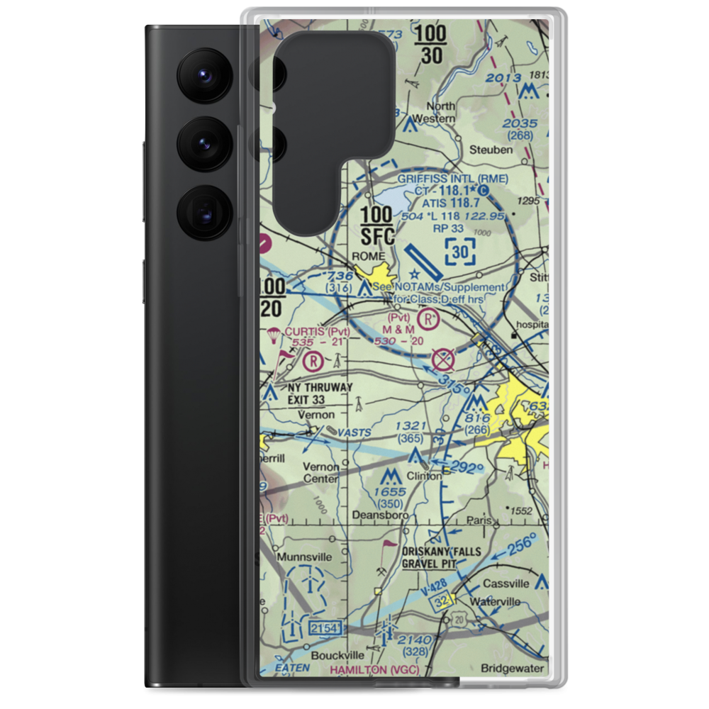Stanwix Heights Airport (5NY4) VFR Sectional Samsung Case Samsung Galaxy S22 Ultra model shown