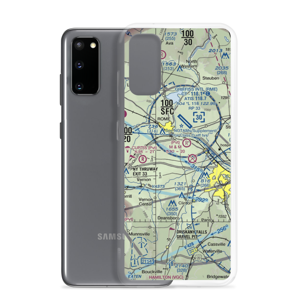 Stanwix Heights Airport (5NY4) VFR Sectional Samsung Case Samsung Galaxy S20 model shown