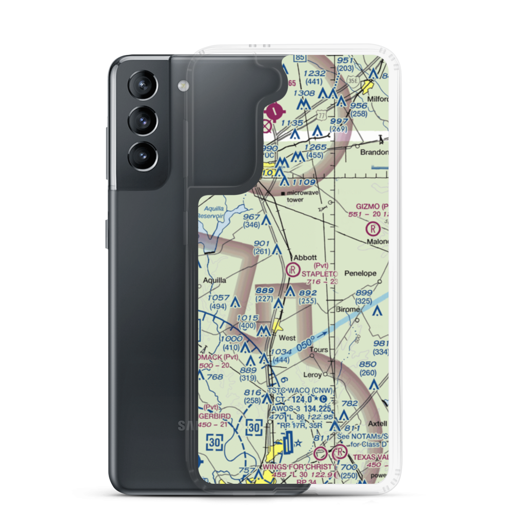 Stapleton Field (TX03) VFR Sectional Samsung Case Samsung Galaxy S21 model shown
