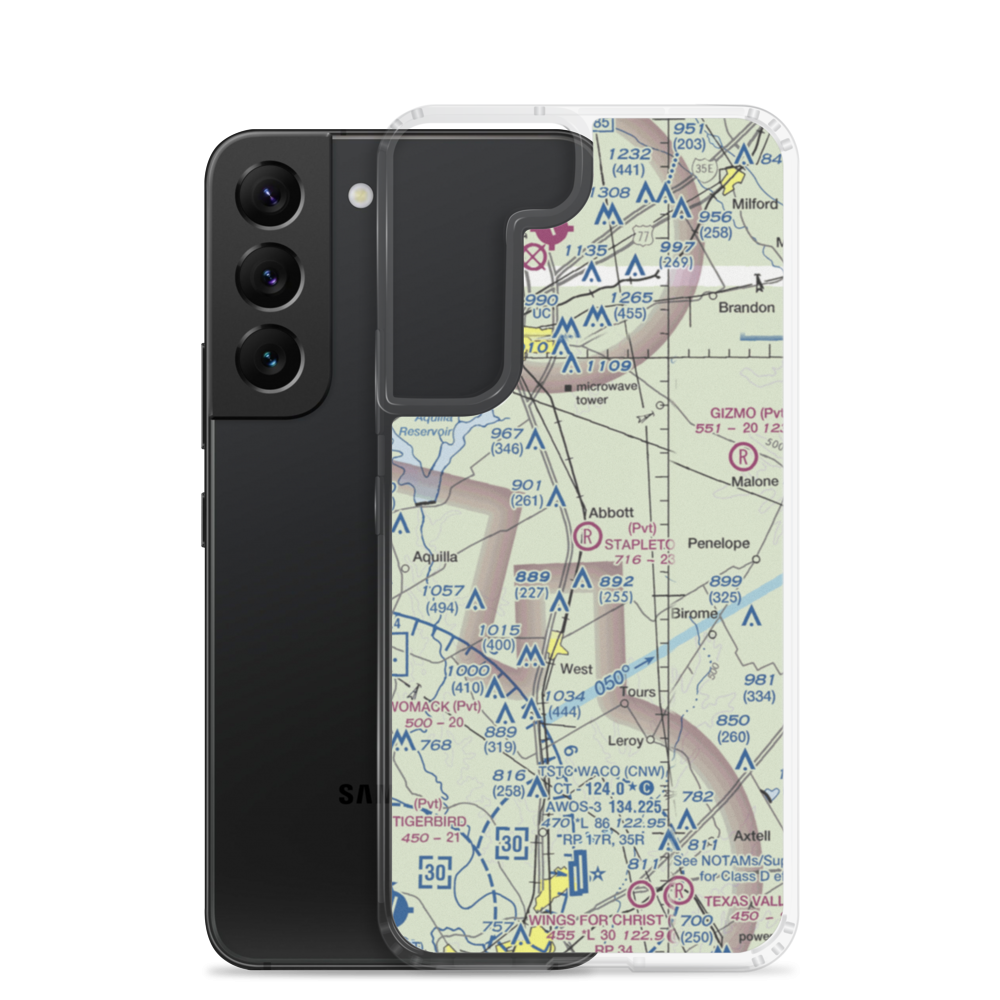 Stapleton Field (TX03) VFR Sectional Samsung Case Samsung Galaxy S22 model shown